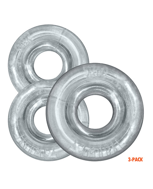 Oxballs Rimringz Multi Size 3 Pack Clear Cock Rings