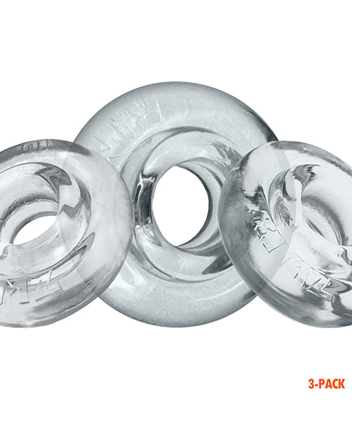 Oxballs Rimringz Multi Size 3 Pack Clear Cock Rings