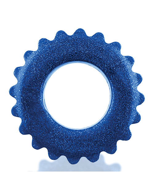 Oxballs Plushy Single Ring in Blue Fire – Comfortable Silicone Cock Ring