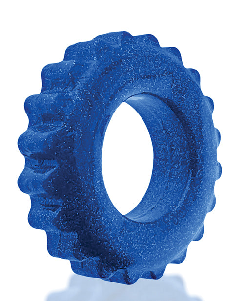 Oxballs Plushy Single Ring in Blue Fire – Comfortable Silicone Cock Ring