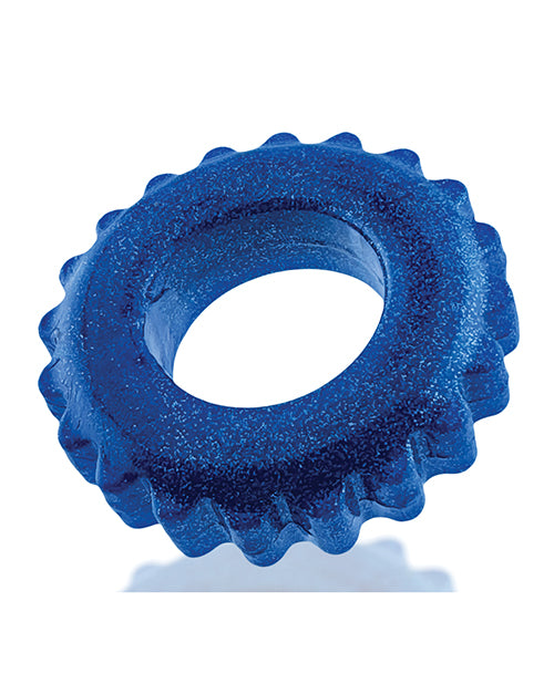 Oxballs Plushy Single Ring in Blue Fire – Comfortable Silicone Cock Ring