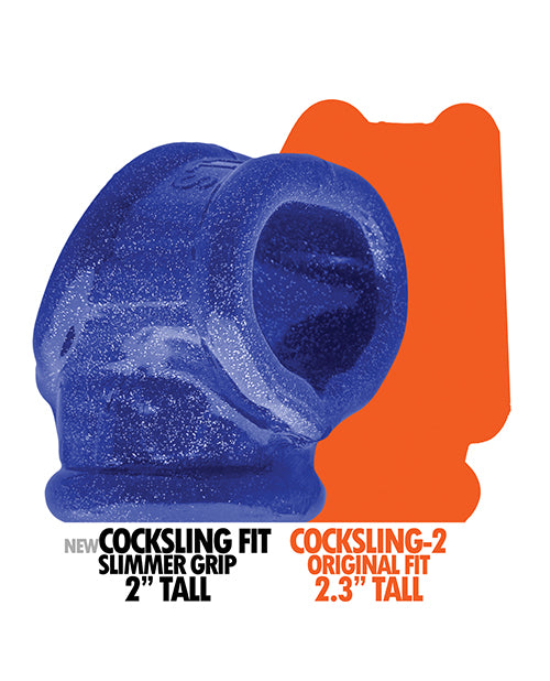 Oxballs Cocksling Fit - Blue Fire Silicone Cock Ring and Ball Sling