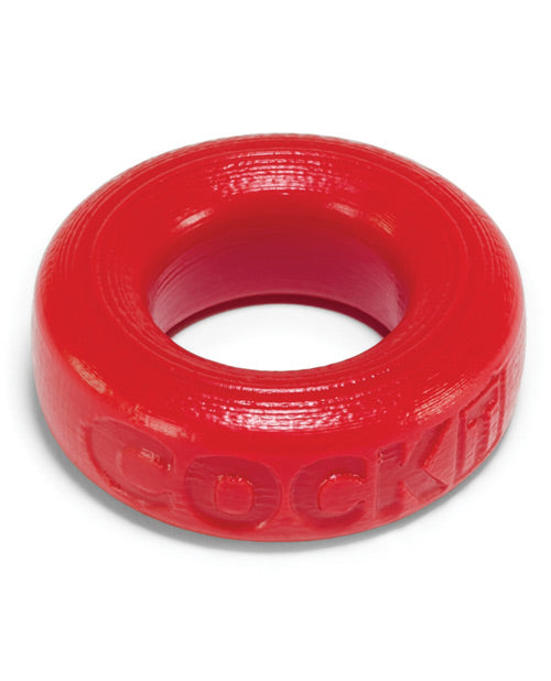 Oxballs Silicone Cockring Red Flexible Comfortable Fit Skin-like Texture for Enhanced Support