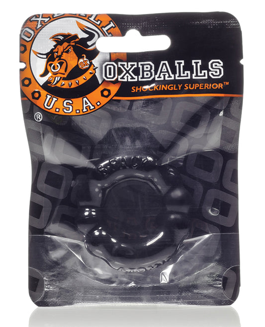 Oxballs Atomic Jock 6-Pack Shaped Cockring in Black – Super Stretchy flexTPR