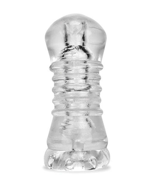 Oxballs Masturbator Clear Flex TPR Multi-Ribbed Interior for Intense Solo Stimulation