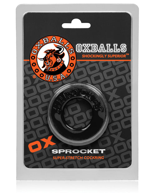Black Super-Stretchy FlexTPR Cockring by Oxballs