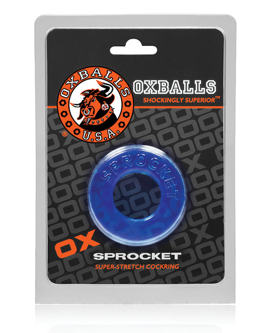 Ice Blue Super Stretch flexTPR Cockring with Blubbery Padded Support