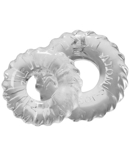 Oxballs Cock & Ball Ring Pack Flexible Stretchy Clear Rings for Enhanced Support and Comfort