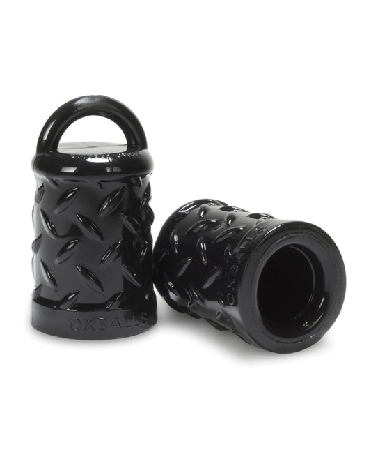 Oxballs Nipple Suckers Black flexTPR Material Diamond Plate Detailing for Enhanced Nipple Play