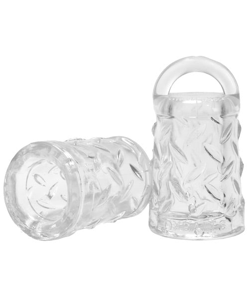 Oxballs Nipple Suckers Clear flexTPR with Diamond Plate Texture for Enhanced Nipple Sensitivity