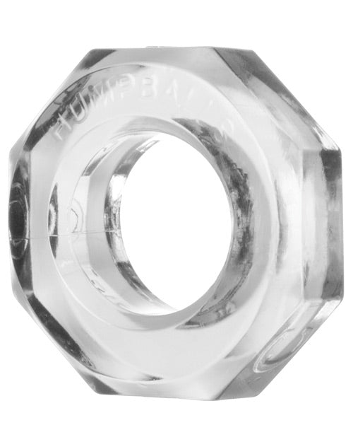 Oxballs Clear Cockring Ultra-Stretchy flexTPR Nut-Shaped Design for Comfortable Support and Secure Fit