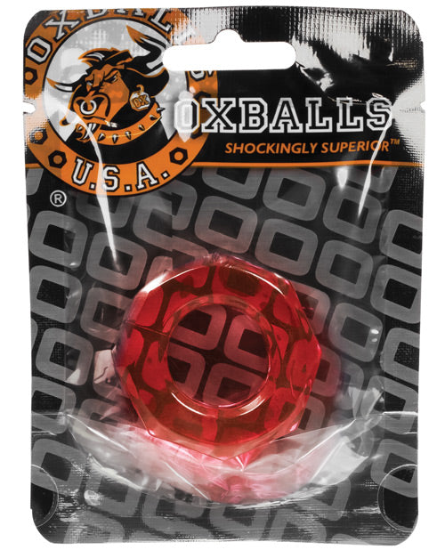 Oxballs Humpballs Cockring in Ruby Red for Enhanced Comfort