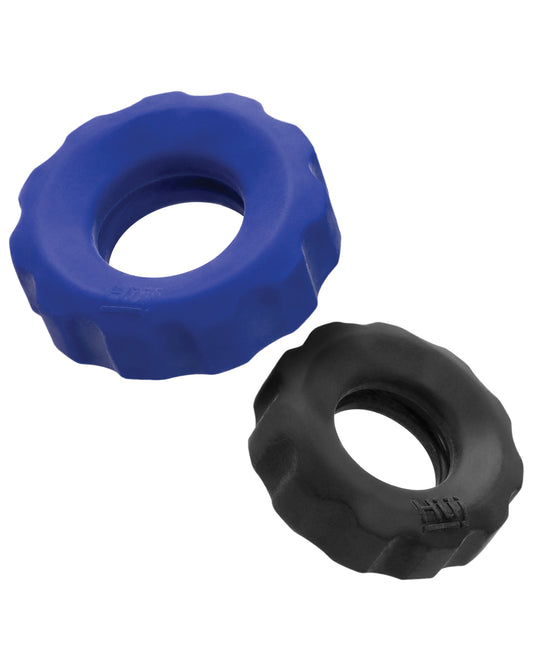 Hunky Junk Cock Ring PLUS+silicone Knurled Texture Two Sizes for Comfortable Enhancement