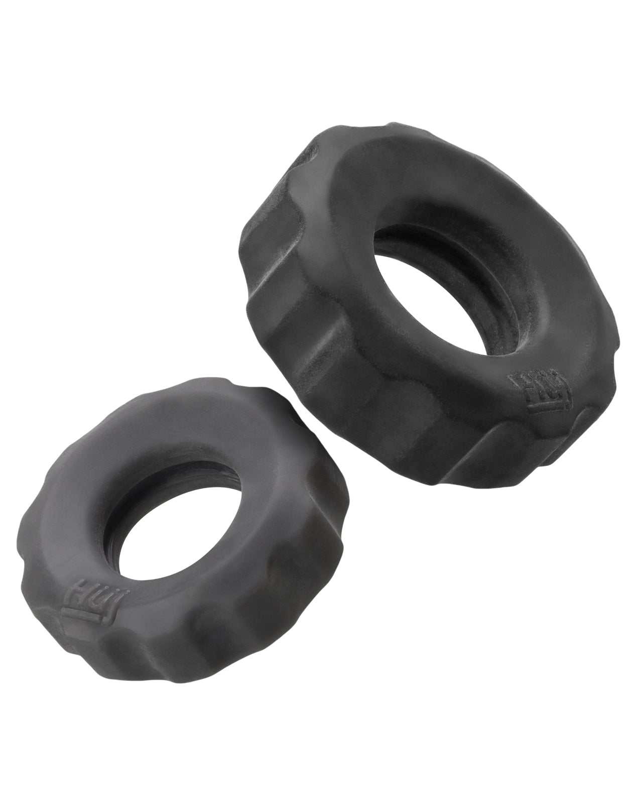 Hunky Junk Penis Enhancement Silicone Double Pack Velvet Soft Stretchy C-Rings for Custom Comfort