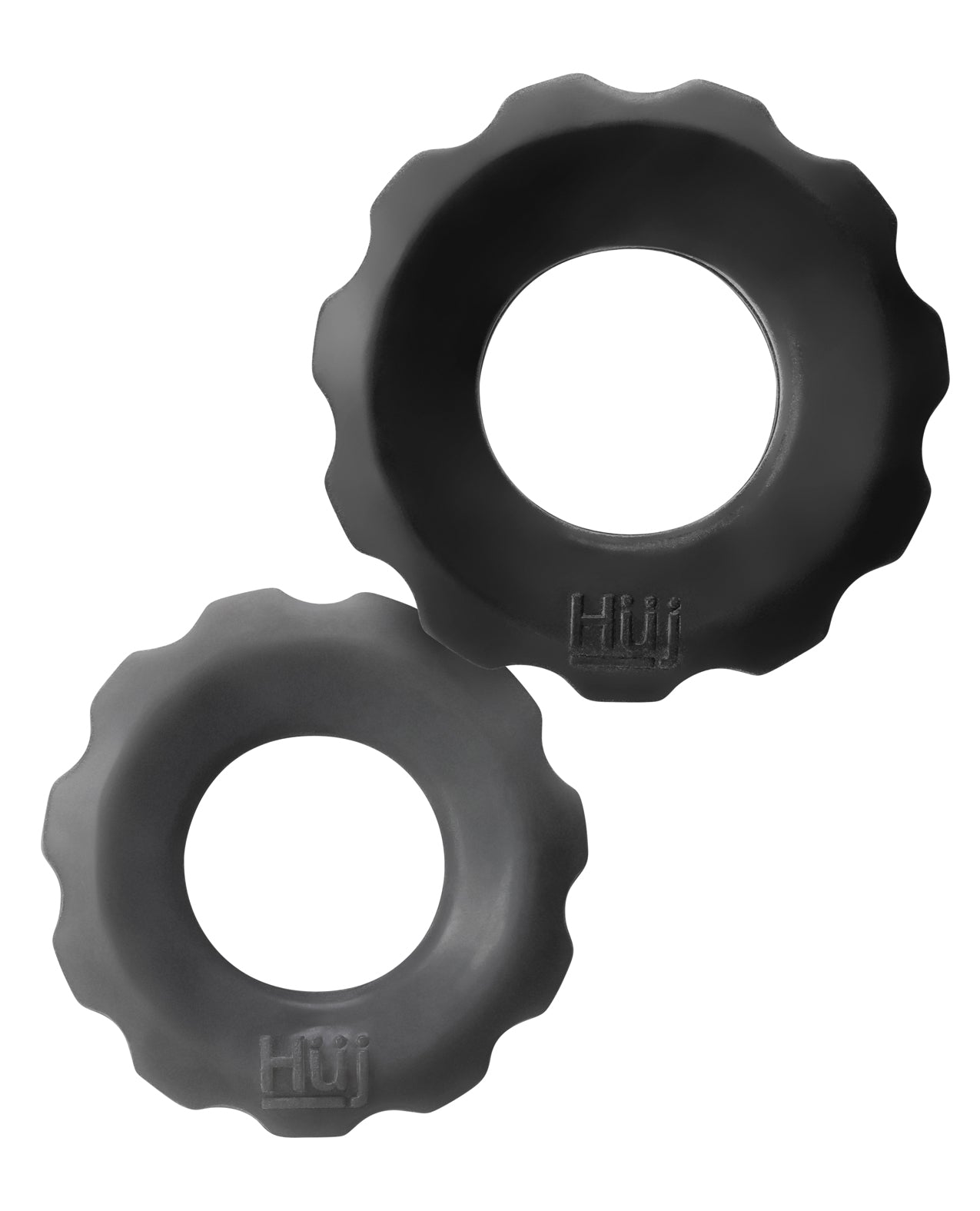 Hunky Junk Cog Ring 2 Size Double Pack in Tar & Stone