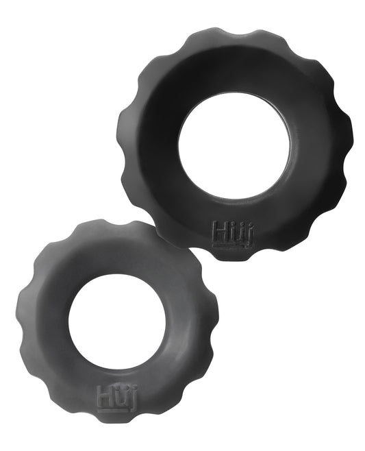 Hunky Junk Cog Ring 2 Size Double Pack in Tar & Stone
