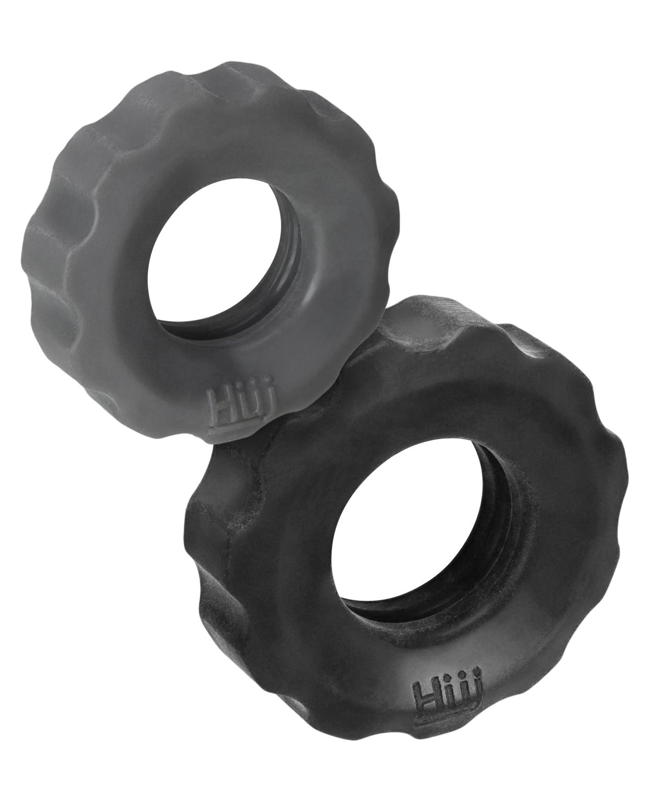 Hunky Junk Cog Ring 2 Size Double Pack in Tar & Stone