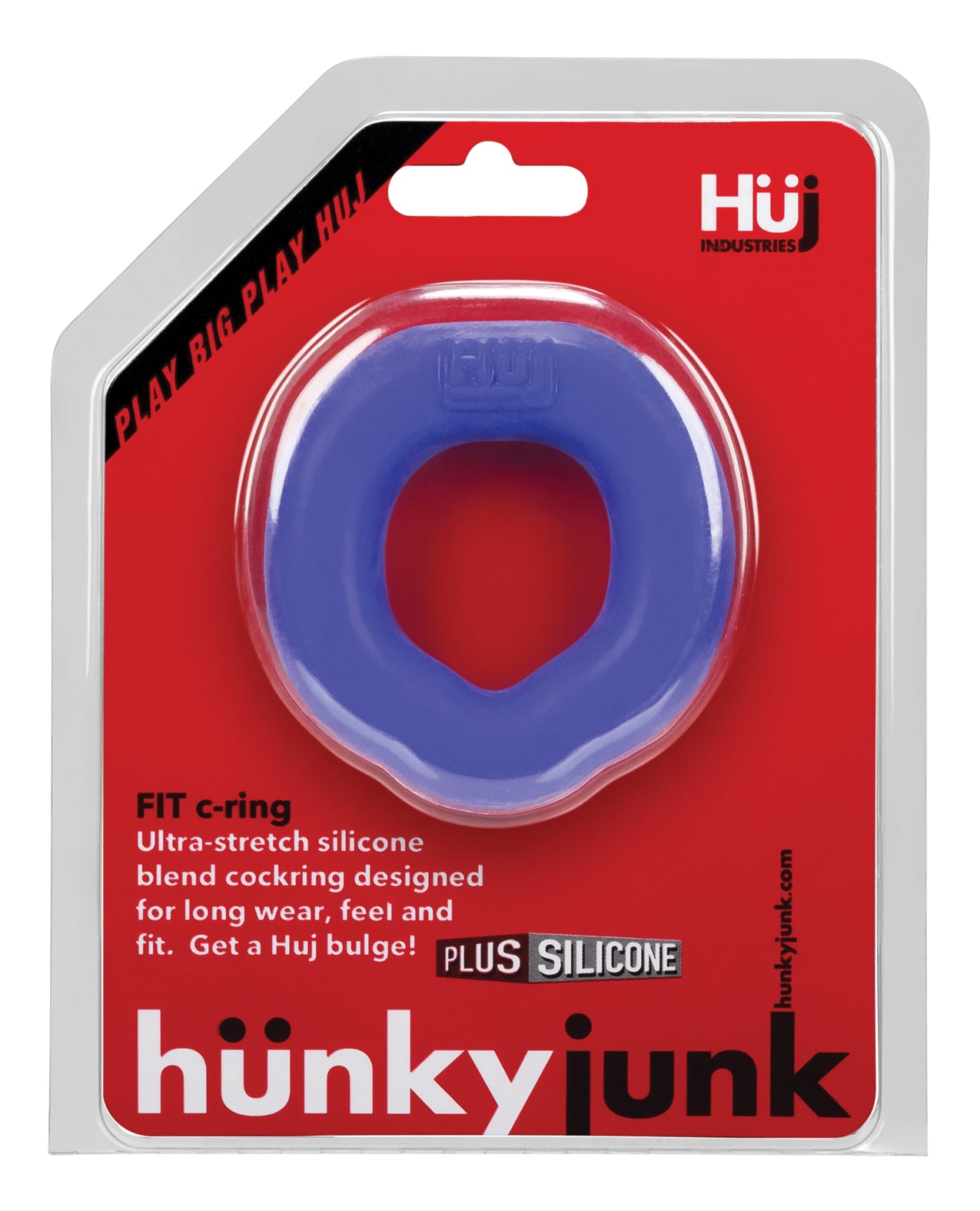 Hunky Junk FIT Ergo C Ring Cobalt with Ergonomic Comfort Design