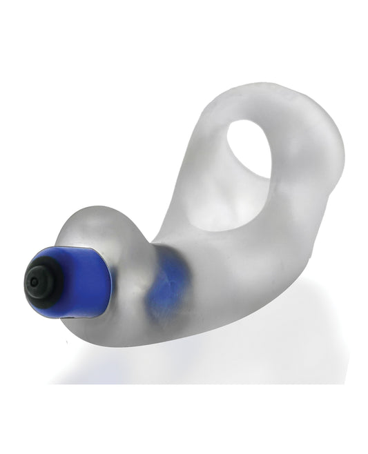 Hunky Junk Penis Enhancement Vibrating Taint Sling Clear Ice for Stimulating Sensation