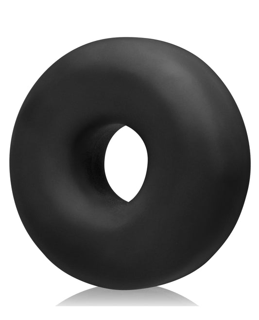 BIG OX Thick Silicone Cockring with Stretchable Comfortable Design - Black Ice