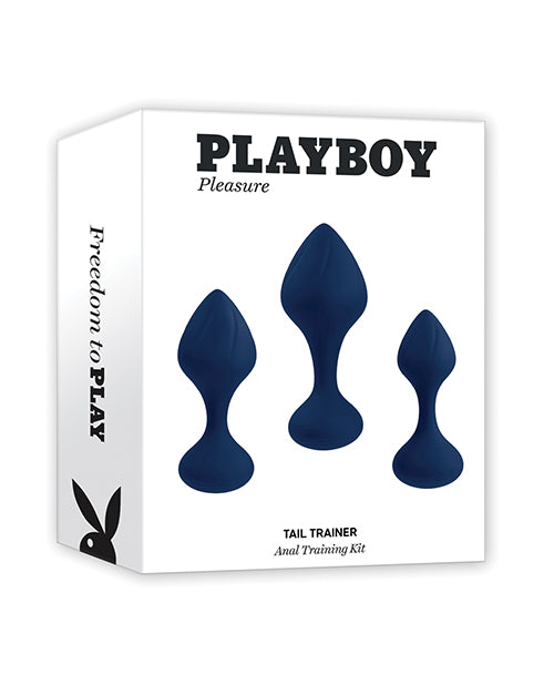 Playboy Anal Training Kit Silicone Butt Plugs with Graduated Sizes for Safe and Comfortable Anal Play