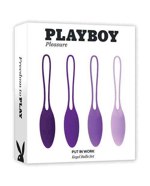 Playboy Sexual Enhancer Kegel Ball Set Progressive Weights Silicone Design for Pelvic Floor Strengthening