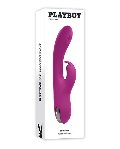 Playboy Rabbit Vibrator with Velvet-Smooth Silicone and Tapping G-Spot Shaft for Dual Stimulation and Enhanced Intimate Pleasure