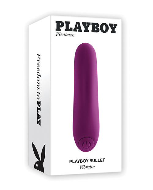 Playboy Bullet Vibrator in Magenta with Grooved Design and Rounded Tip for Intense Targeted Stimulation
