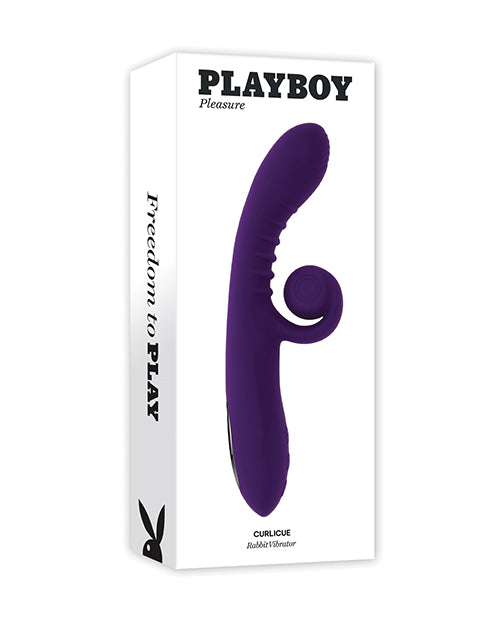 Playboy Vibrator Curlicue Rabbit Dual Motor Spiral Extension for Enhanced Stimulation