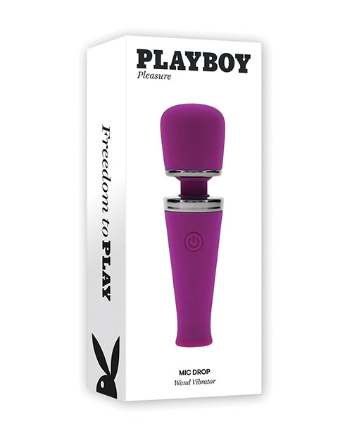 Playboy Petit Wand Vibrator with Mic-Shaped Flexible Head and Multi-Speed Settings for Targeted Massage Pleasure