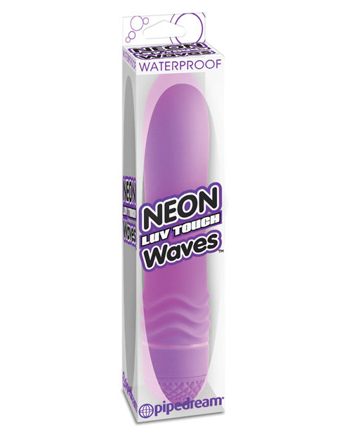 Neon Luv Touch Vibrator Ribbed Wave Texture Waterproof Design for Personal Intimate Stimulation