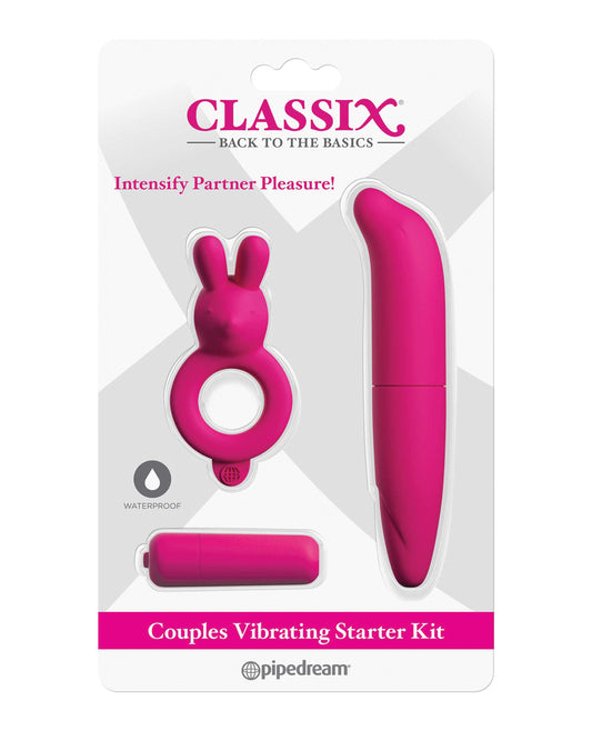 Classix Stimulators Couples Vibrating Starter Kit with Mini Bullet and G-Spot Tickler for Enhanced Intimate Play