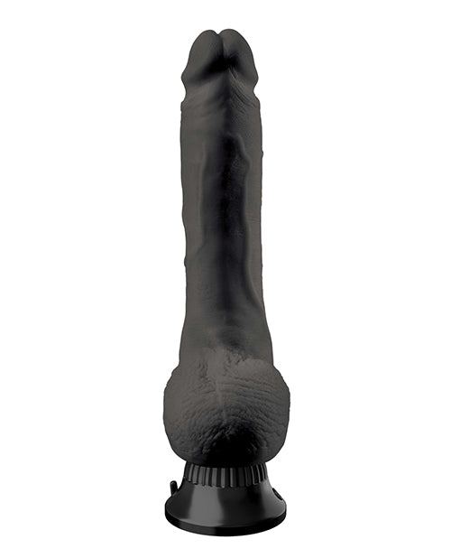 Real Feel Deluxe No. 7 Vibrating Dildo with Suction Cup – 9 Inch Black