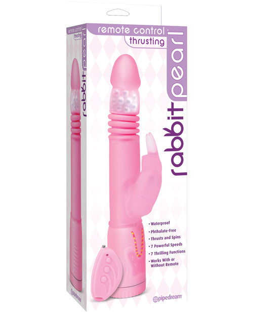 Pipedream Vibrator Remote Control Thrusting Rabbit Pearl with Rotating Shaft for Powerful Blended Stimulation
