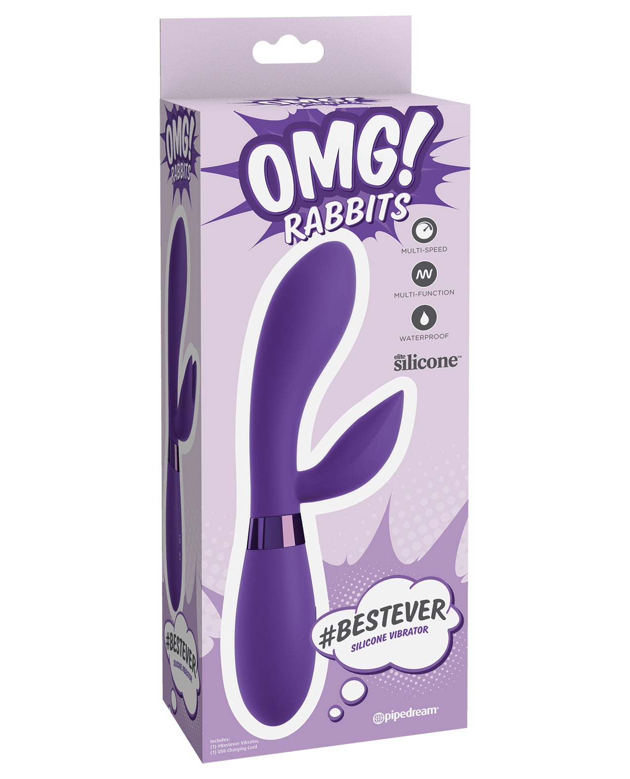 OMG! - Pipedream Rabbit Vibrator Dual Motor Flexible Silicone for Intense Internal and External Stimulation