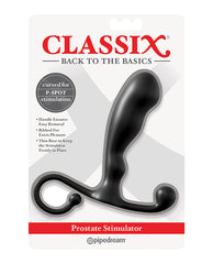 Classix Anal Products Black Prostate Stimulator Curved Handle for Targeted Anal Massage