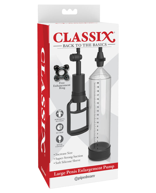 Classix Penis Enhancement Pump with EZ-Grip Trigger and Silicone Sleeve for Effective Vacuum Enlargement