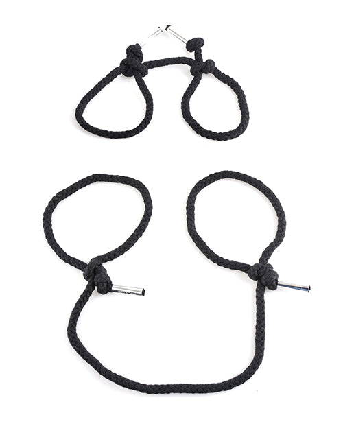 Fetish Fantasy Series Silk Rope Bondage Set with Adjustable Silk Restraints