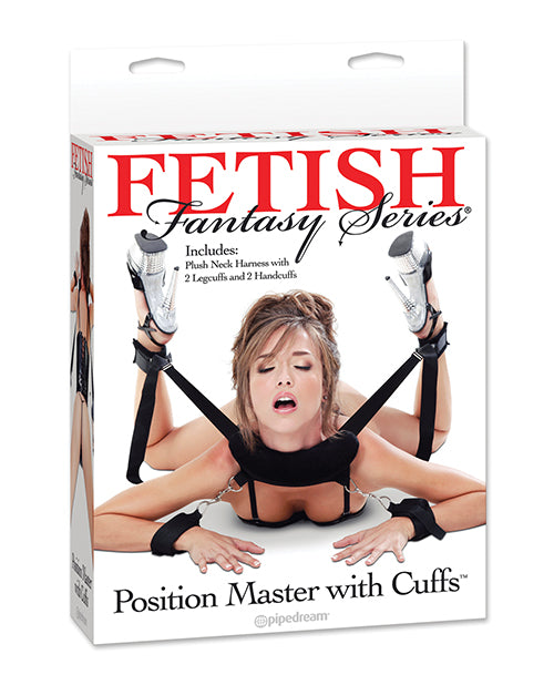Fetish Fantasy Series Bondage Restraint Adjustable Leg Straps Padded Neck Harness for Secure Positioning