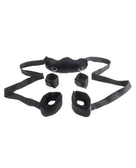 Position Master Bondage Restraint with Adjustable Cuffs and Neck Harness