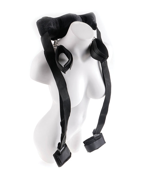 Position Master Bondage Restraint with Adjustable Cuffs and Neck Harness
