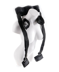Position Master Bondage Restraint with Adjustable Cuffs and Neck Harness
