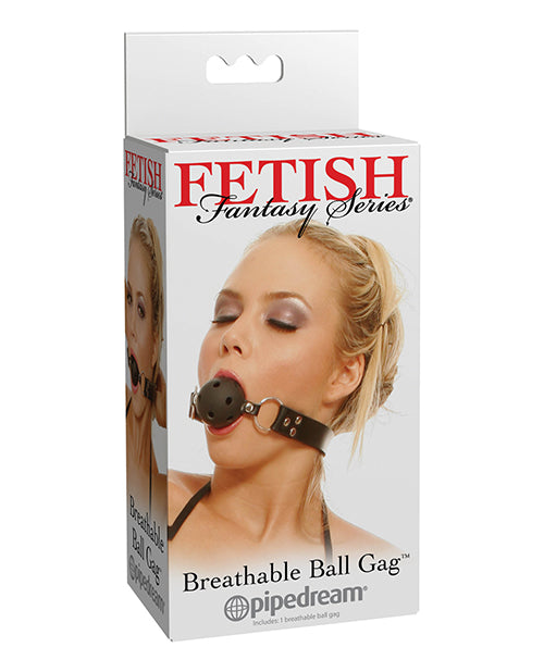 Fetish Fantasy Series Ball Gag with breathable non-toxic rubber and adjustable leather strap for comfortable bondage restraint play