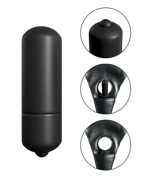 Vibrating Strap-On for Him with Adjustable Plush Harness
