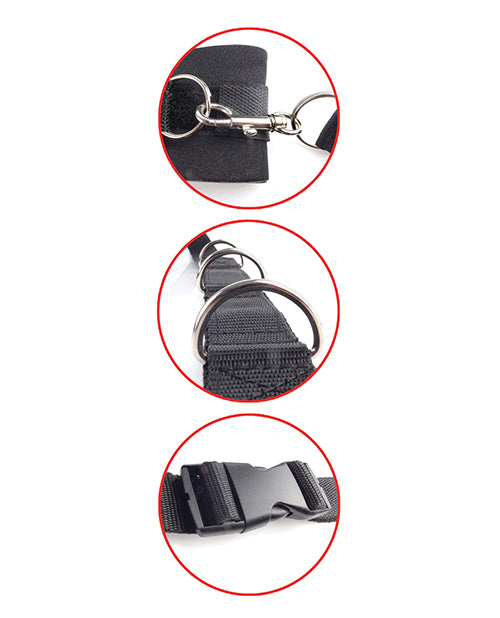Ultimate Bed Restraint System with Adjustable Nylon Straps and Cuffs