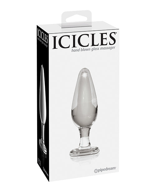 Icicles Anal Massager Hand-Blown Glass Hypoallergenic Nonporous for Sensual Temperature Play
