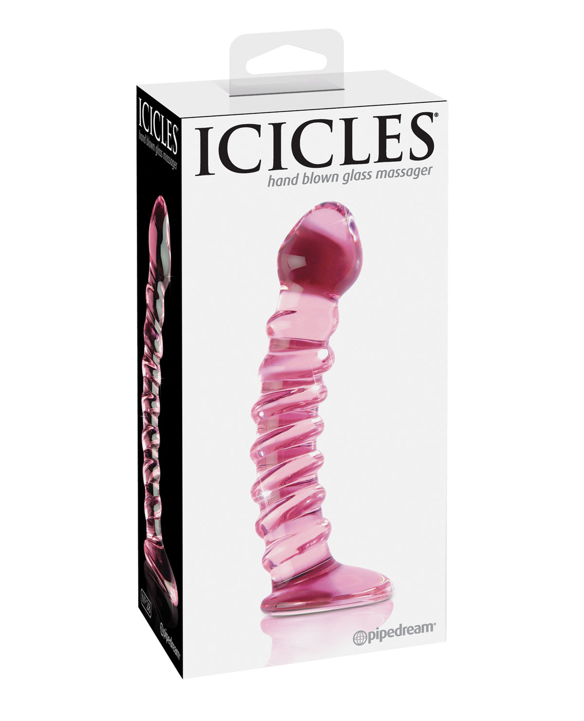 Icicles No. 28 Hand Blown Glass - Clear w/Ridges