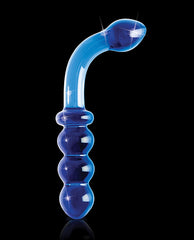 Icicles No. 31 Hand Blown Glass G Spot Massager with Blue Finish