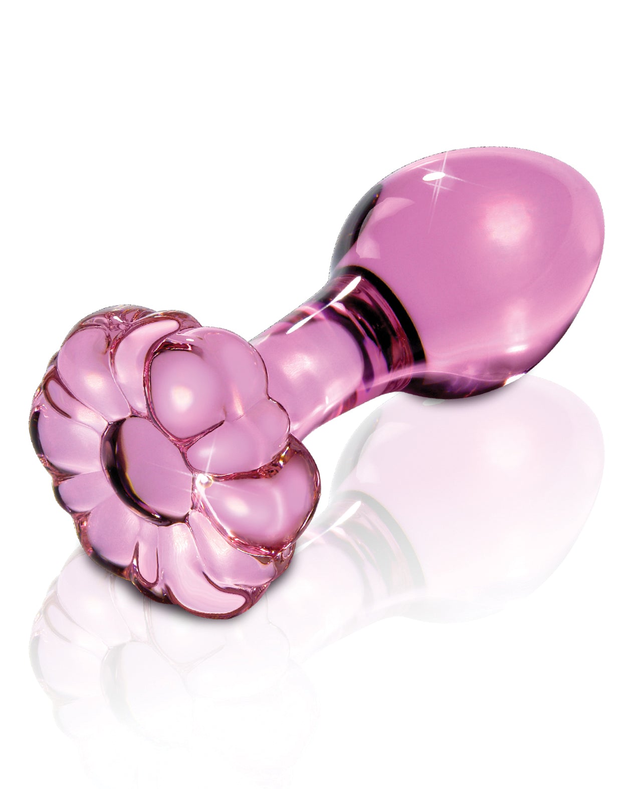Icicles No. 48 Pink Glass Butt Plug with Tapered Tip