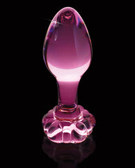 Icicles No. 48 Pink Glass Butt Plug with Tapered Tip